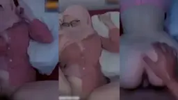 Jilbab Pink Berkacamata Viral Twitter Video by BOKEPSIN